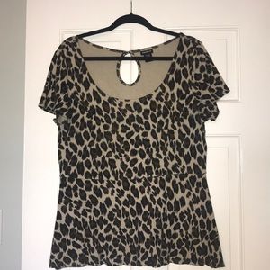 Torrid Plus Size 1 Leopard Peplum Top